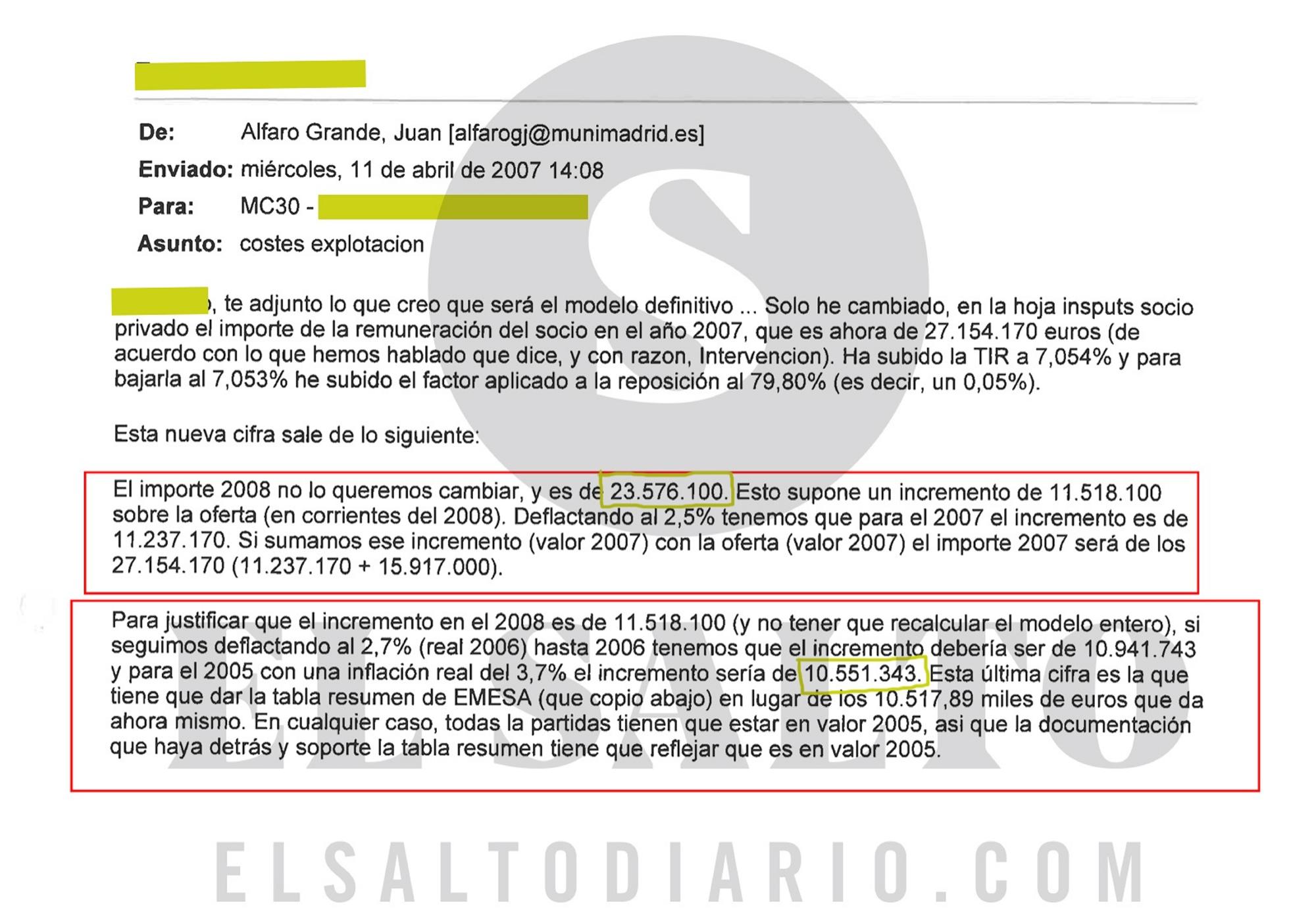 Email de Juan Alfaro